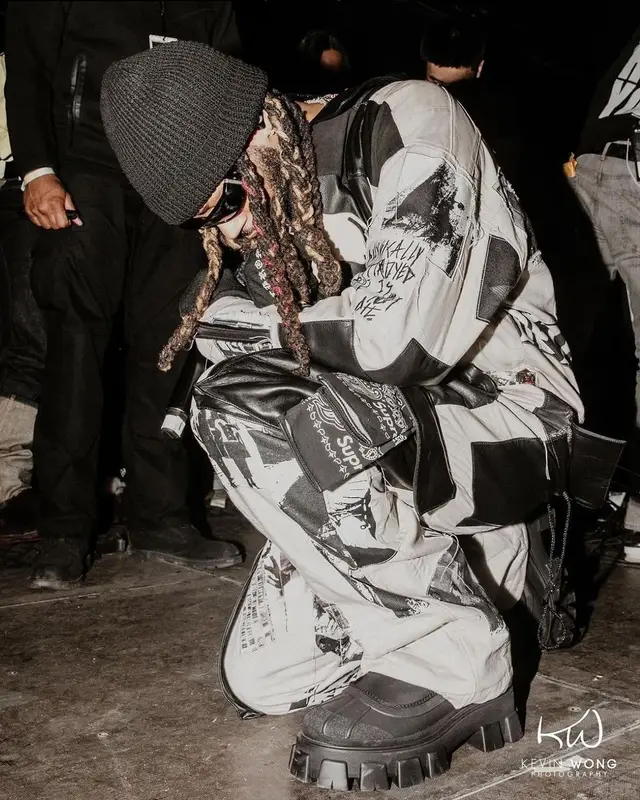 Metro Boomin outfit in Dethaus, Prada, and Chrome Hearts, 2024