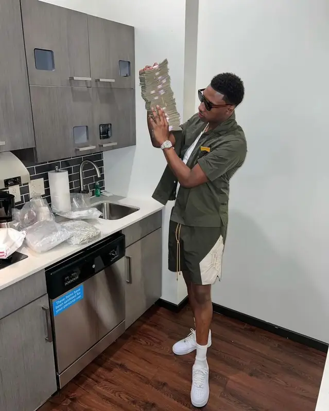 Rob49 outfit in Rhude and Nike, 2024