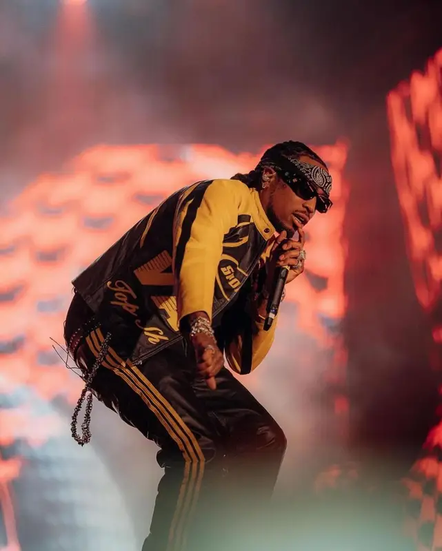 Quavo outfit in Balenciaga, Rick Owens, and Lanvin, 2024