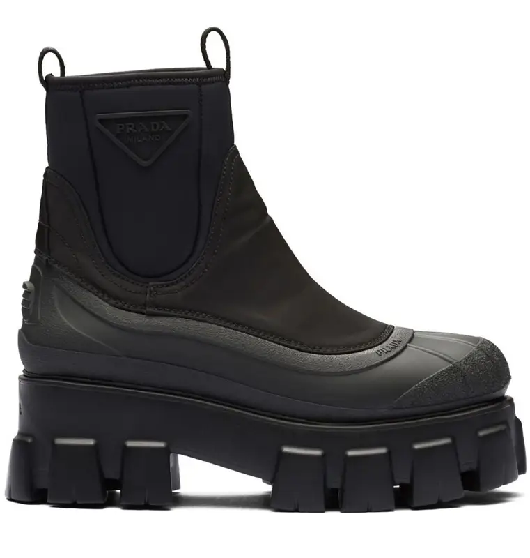 Prada Monolith Re-Nylon Gabardine Boots $1470