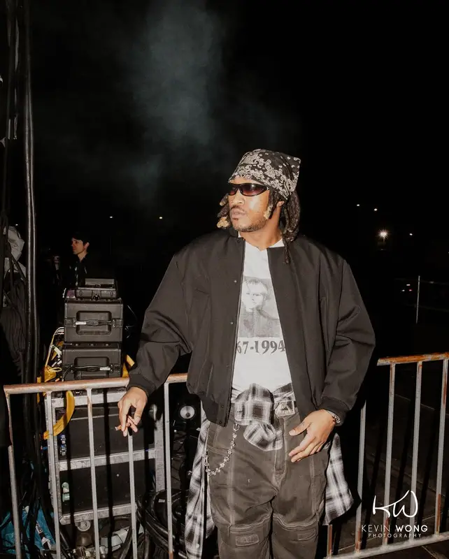 Future outfit in Fear of God, Vintage, and Rick Owens, 2024