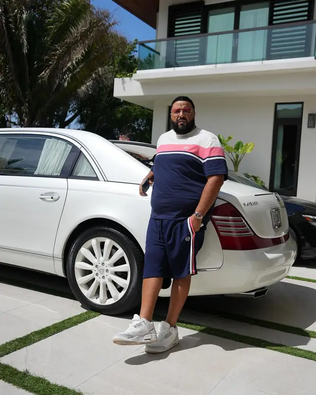 DJ Khaled outfit in Sergio Tacchini, Jordan, and Cartier, 2024