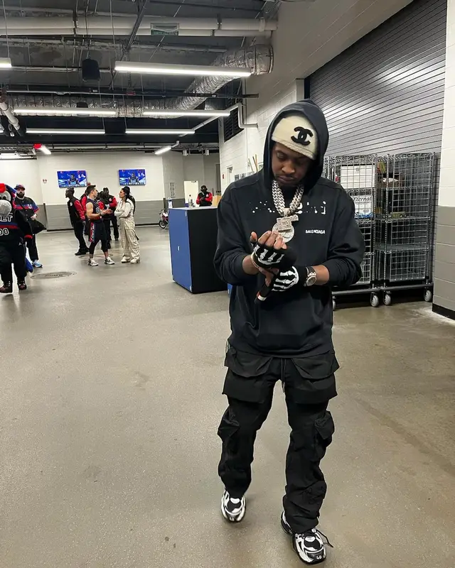 Baby Money outfit in Balenciaga, EPTM, and Chanel, 2024