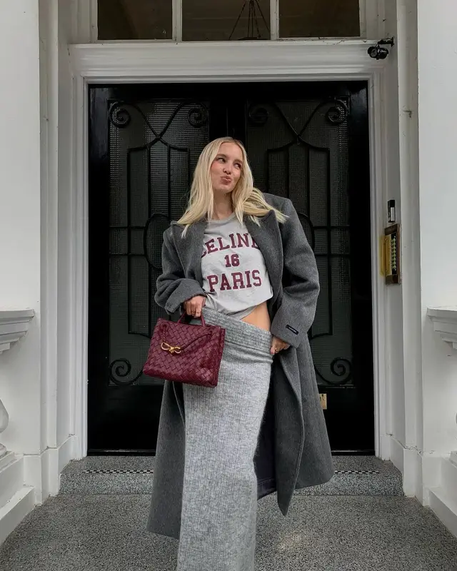 Leonie Hanne outfit in Frankie Shop, Bottega Veneta, and Celine, 2024