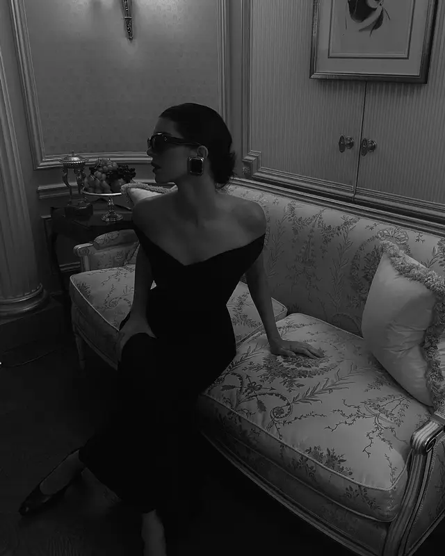 Kendall Jenner outfit in Saint Laurent, Khaite, and The Row, 2024