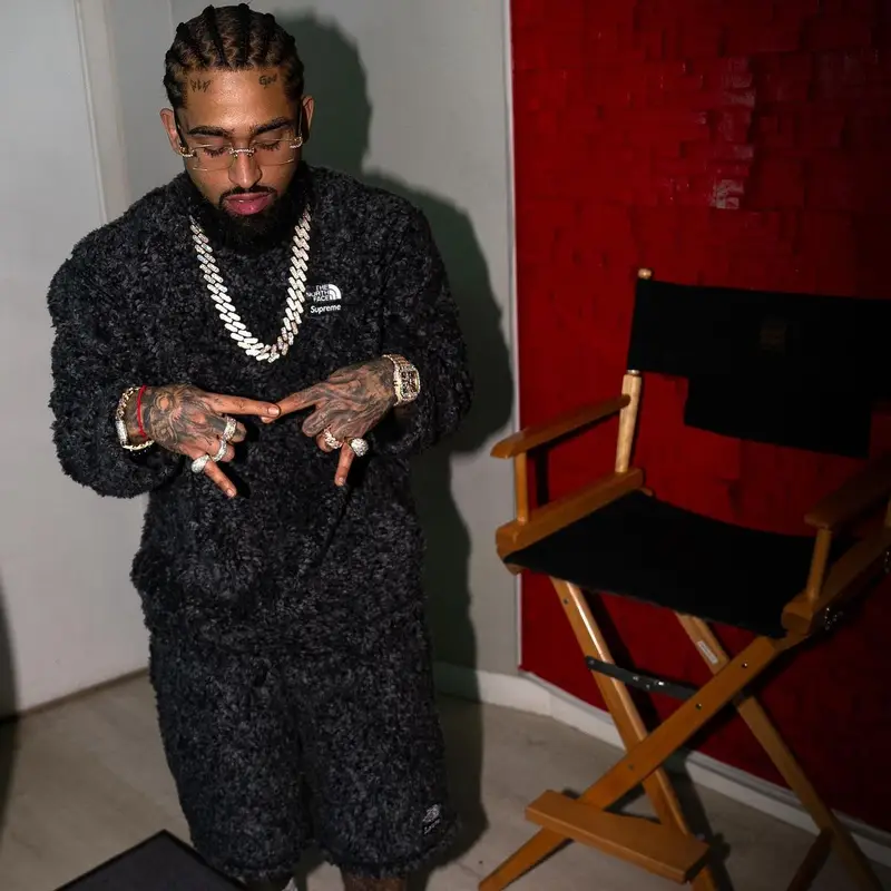 Bryant Mayers outfit in Supreme, Cartier, and The North Face, 2024