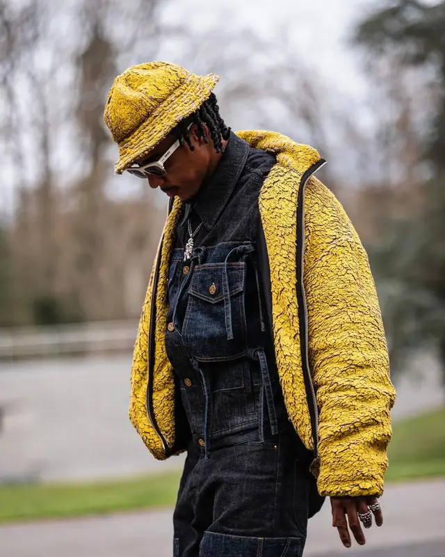 Jules Kounde outfit in Louis Vuitton, Ugg, and Kenzo, 2024