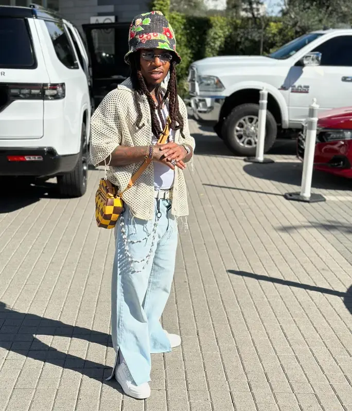 Jacquees outfit in Honor The Gift, Chanel, and Cartier, 2024