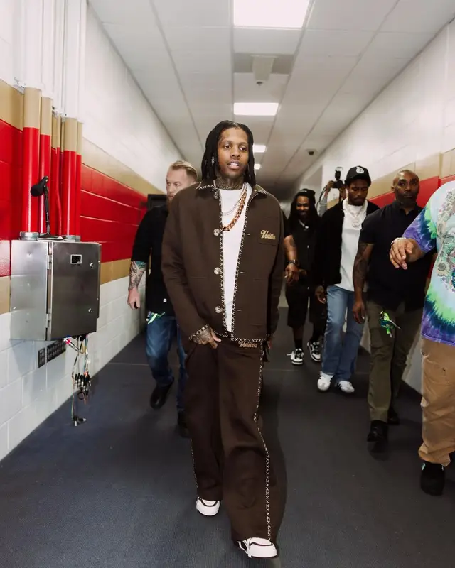 Lil Durk outfit in Louis Vuitton, 2024