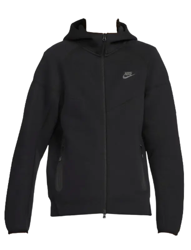Nike Black Tech Fleece Full Zip Windrunner Heather Hoodie $145