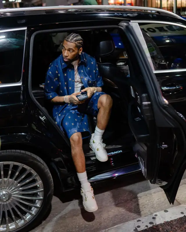 Key Glock outfit in Louis Vuitton and Jordan, 2024