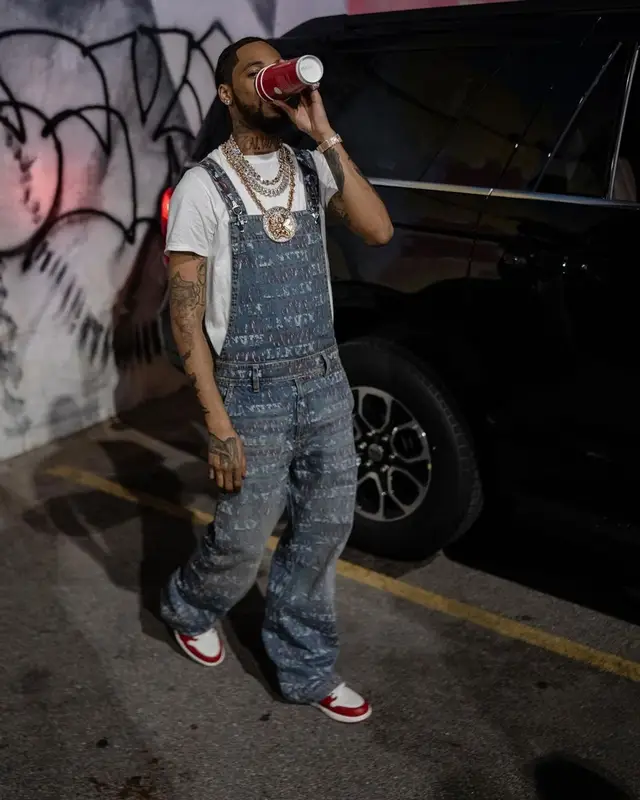 Key Glock outfit in Lanvin, Hanes, and Nike, 2024