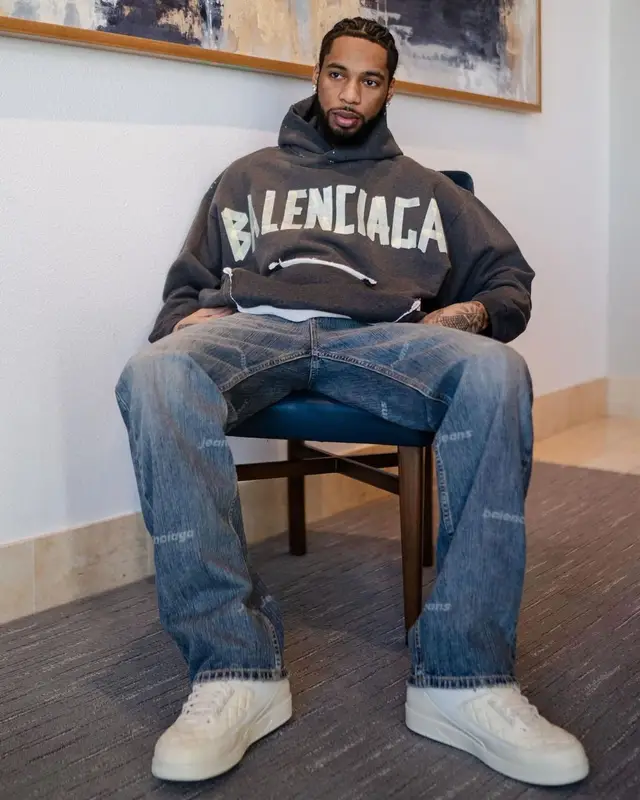 Key Glock outfit in Balenciaga, Jordan, and Just Don, 2024