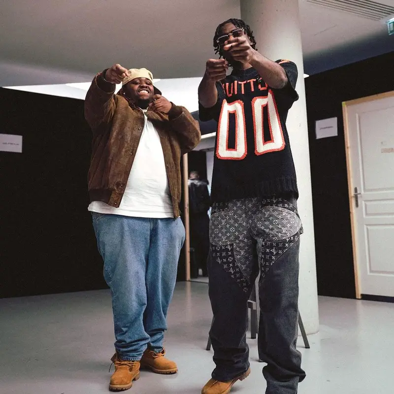 Rsko outfit in Louis Vuitton and Timberland, 2024