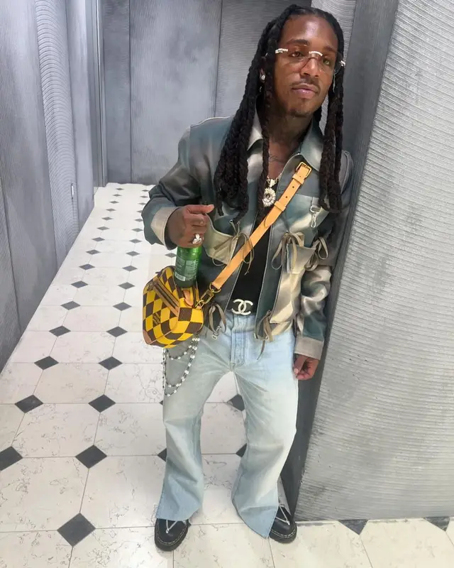 Jacquees outfit in Reese Cooper, Chanel, and Louis Vuitton, 2024