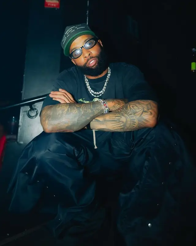 Odell Beckham Jr outfit in RRR-123, Rick Owens, and Chrome Hearts, 2024