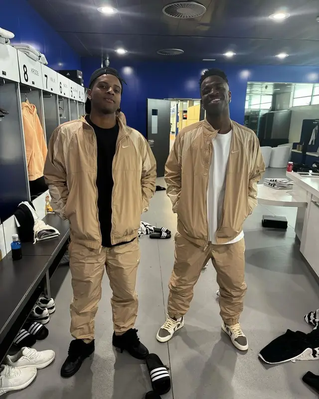 Vinicius Jr outfit in Nike, Travis Scott Merch, and Nocta, 2024