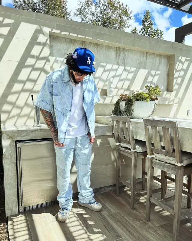 LiAngelo Ball outfit in FashionNova and New Era, 2024