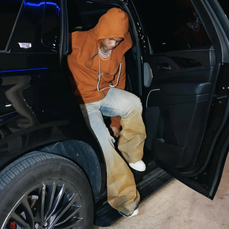 Rylo Rodriguez outfit in Rick Owens, 2024