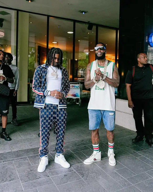 Gucci Mane outfit in Gucci and Rick Owens, 2024