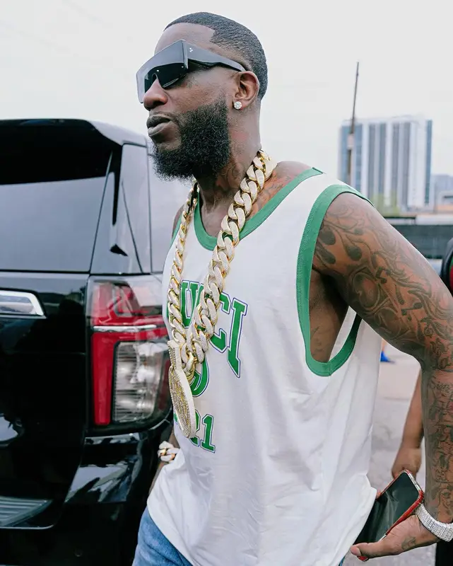 Gucci Mane outfit in Gucci and Rick Owens, 2024