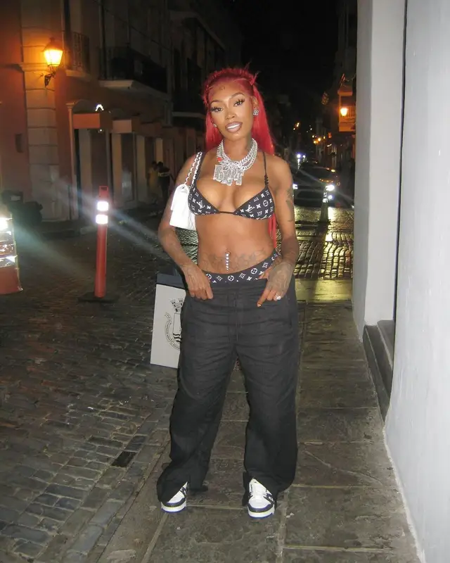 Asian Doll outfit in Chanel and Louis Vuitton, 2024