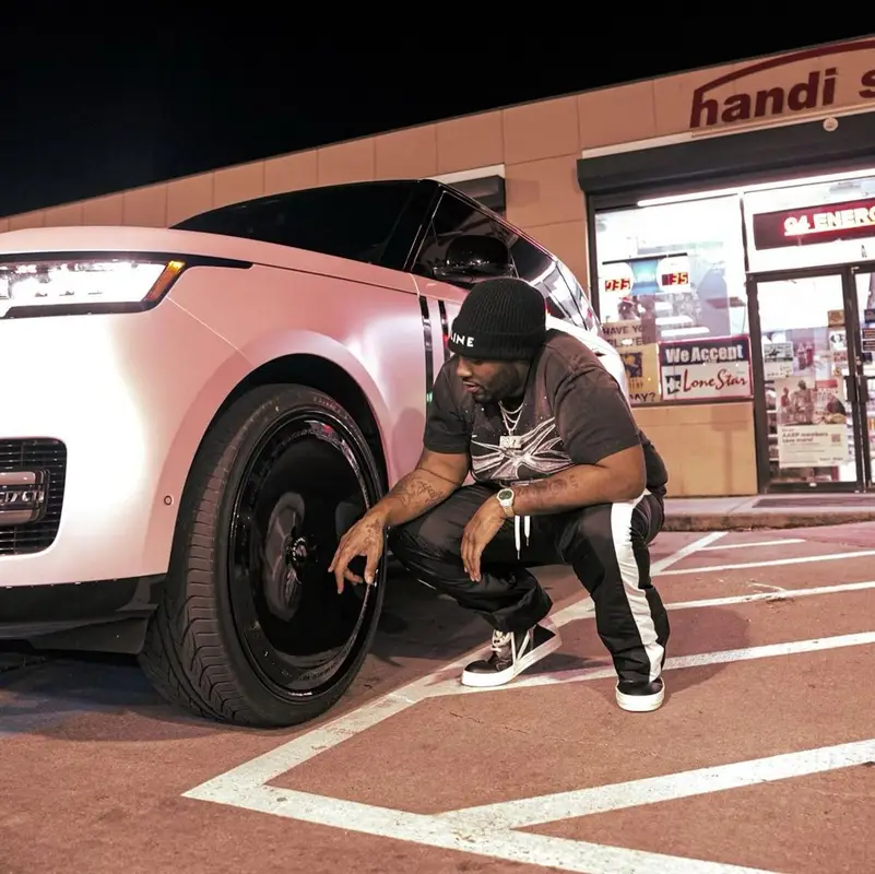 Peezy outfit in Hellstar, Rick Owens, and Celine, 2024