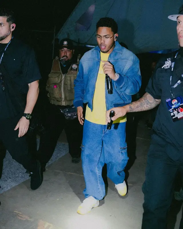 Myke Towers outfit in Givenchy and Jordan, 2024