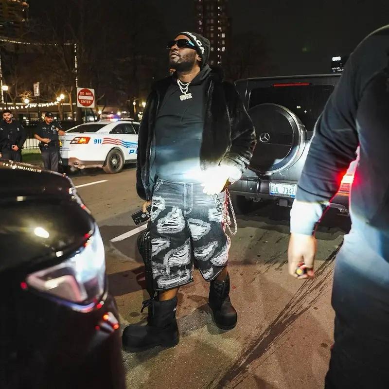 Peezy outfit in Who Decides War, Bottega Veneta, and Balenciaga, 2024