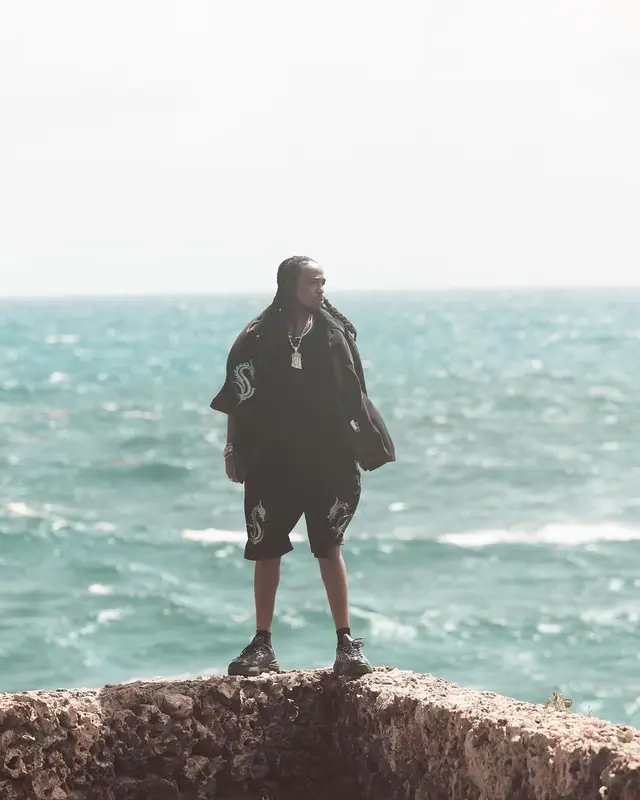 Quavo outfit in Alexander Wang and Louis Vuitton, 2024