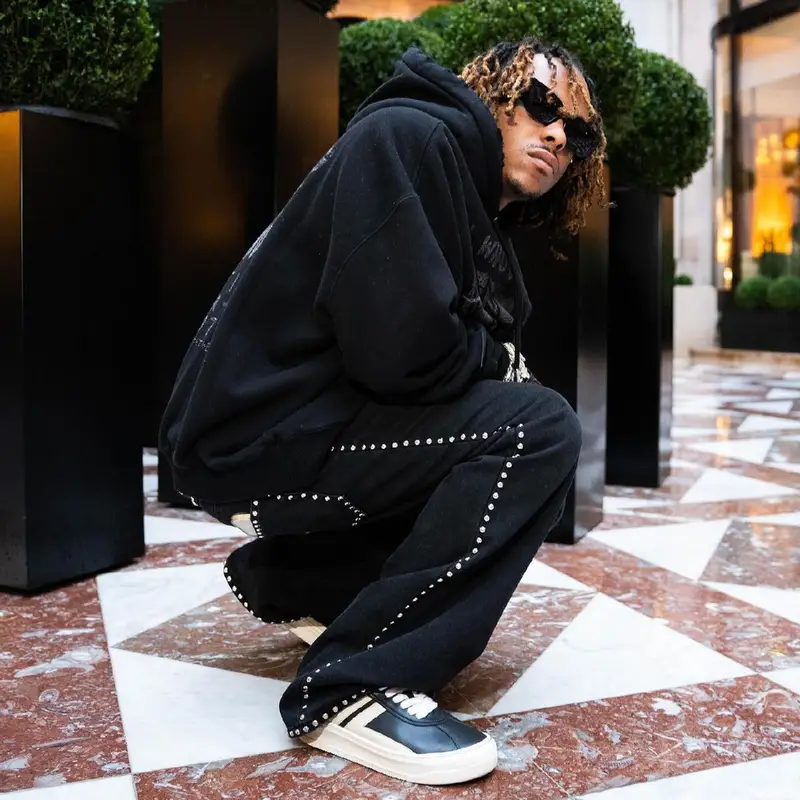Rich The Kid outfit in Lanvin and Future Merch, 2024