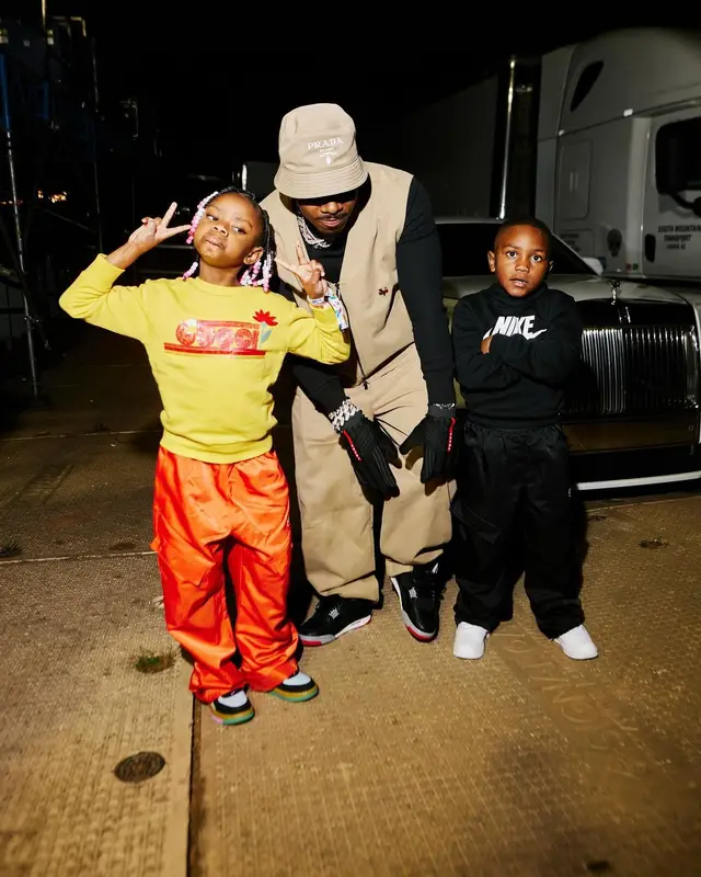 DaBaby outfit in Vayder, Jordan, and Prada, 2024