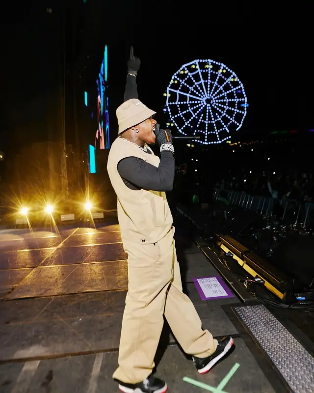 DaBaby outfit in Vayder, Jordan, and Prada, 2024