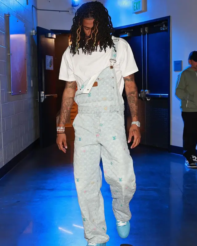 Ja Morant outfit in Louis Vuitton, 2024