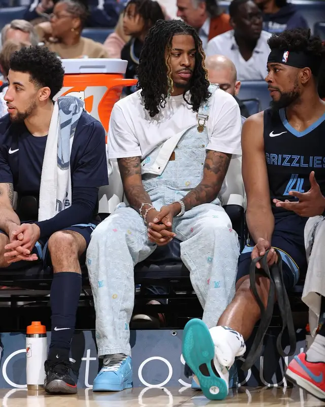 Ja Morant outfit in Louis Vuitton, 2024