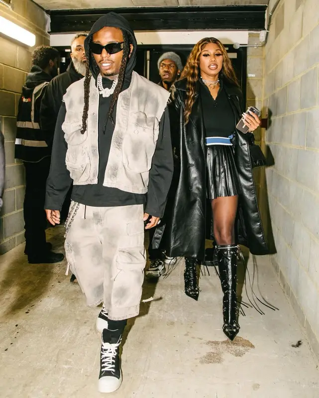 Jacquees outfit in Zara and Rick Owens, 2024