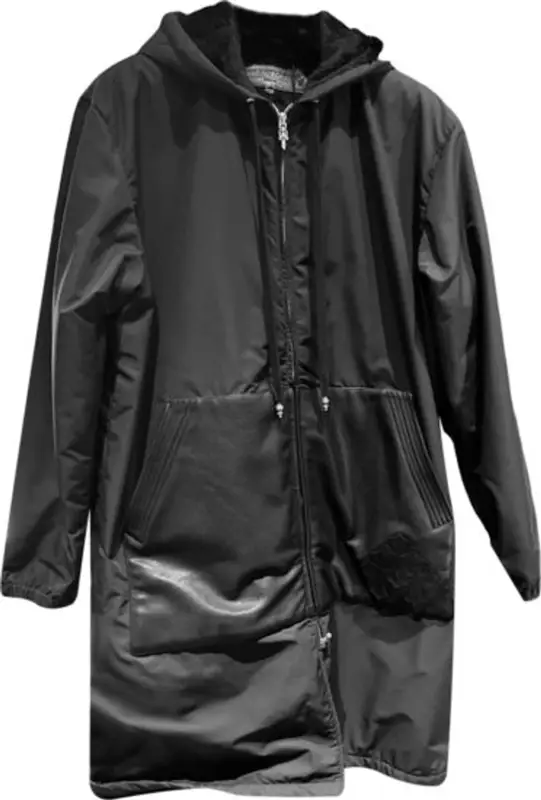 Chrome Hearts Black Leather-Pocket Hooded Coat $5300