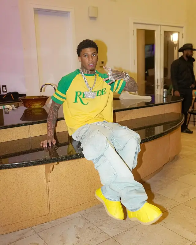 NLE Choppa outfit in Rhude, Entire Studios, and NLE Choppa Merch , 2024