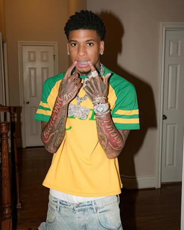 NLE Choppa outfit in Rhude, Entire Studios, and NLE Choppa Merch , 2024
