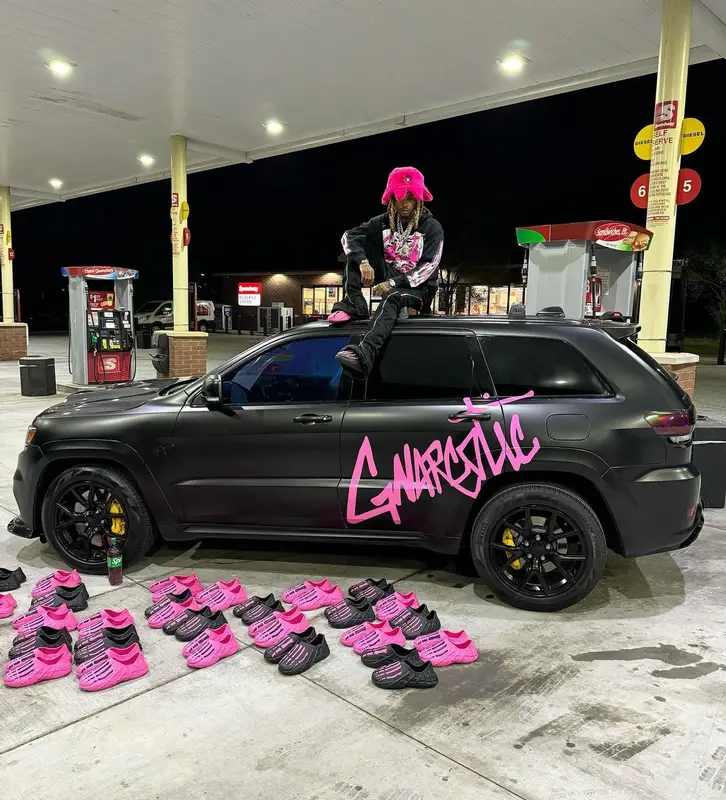 Lil Gnar outfit in Gnarcotic, Rick Owens, and Xvi, 2024
