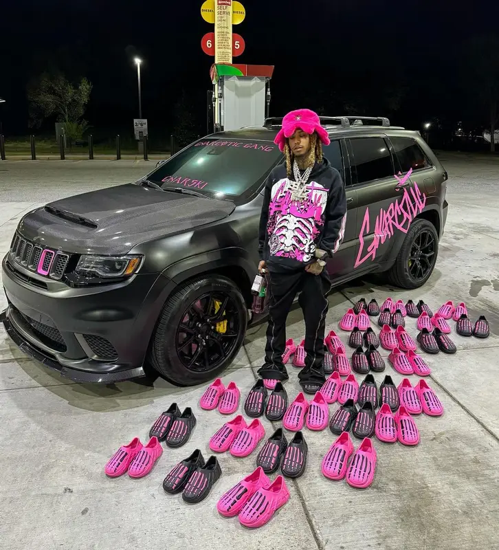 Lil Gnar outfit in Gnarcotic, Rick Owens, and Xvi, 2024