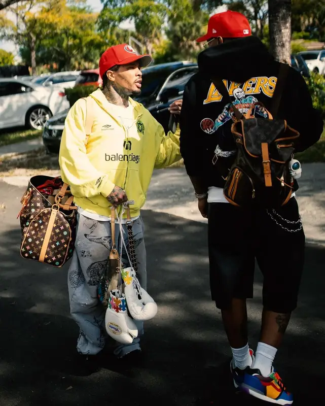 Gervonta Davis outfit in Balenciaga, Chanel, and New Era, 2024
