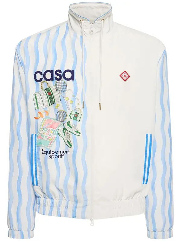 Casablanca Logo-Print Zipped Bomber Jacket $359