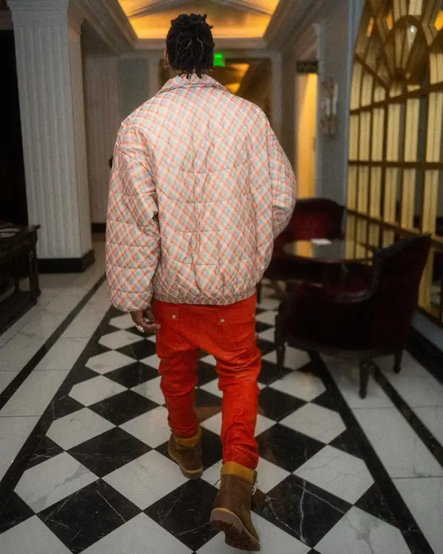 Moneybagg Yo outfit in Namesake, Rick Owens, and Timberland, 2024
