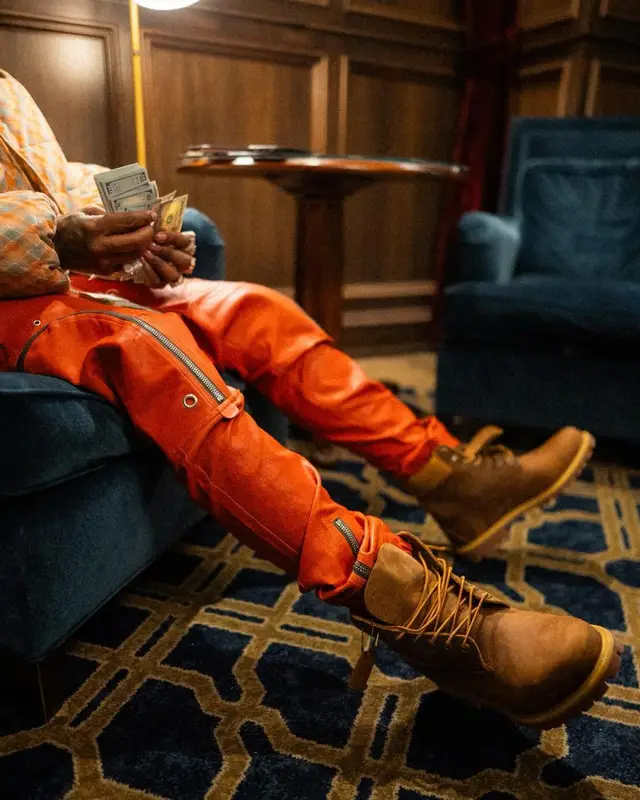 Moneybagg Yo outfit in Namesake, Rick Owens, and Timberland, 2024