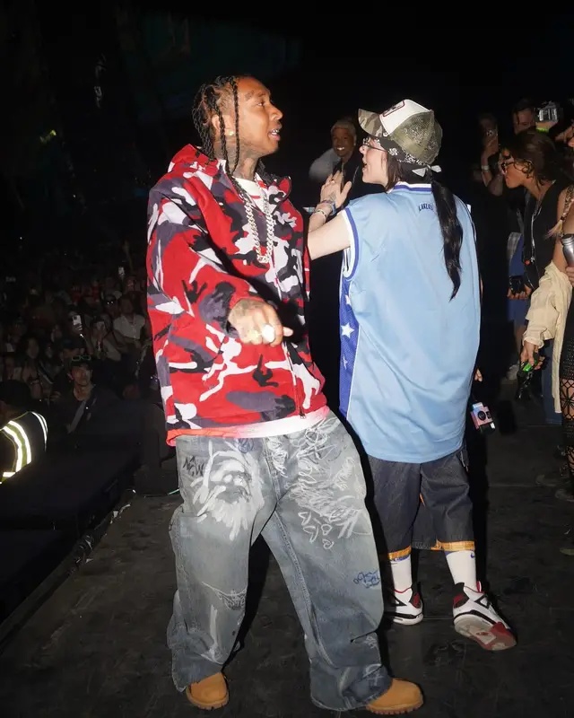 Tyga outfit in Supreme, Y-3, and Nike, 2024
