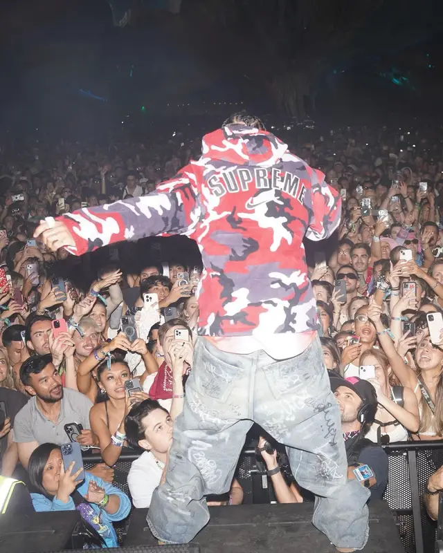 Tyga outfit in Supreme, Y-3, and Nike, 2024