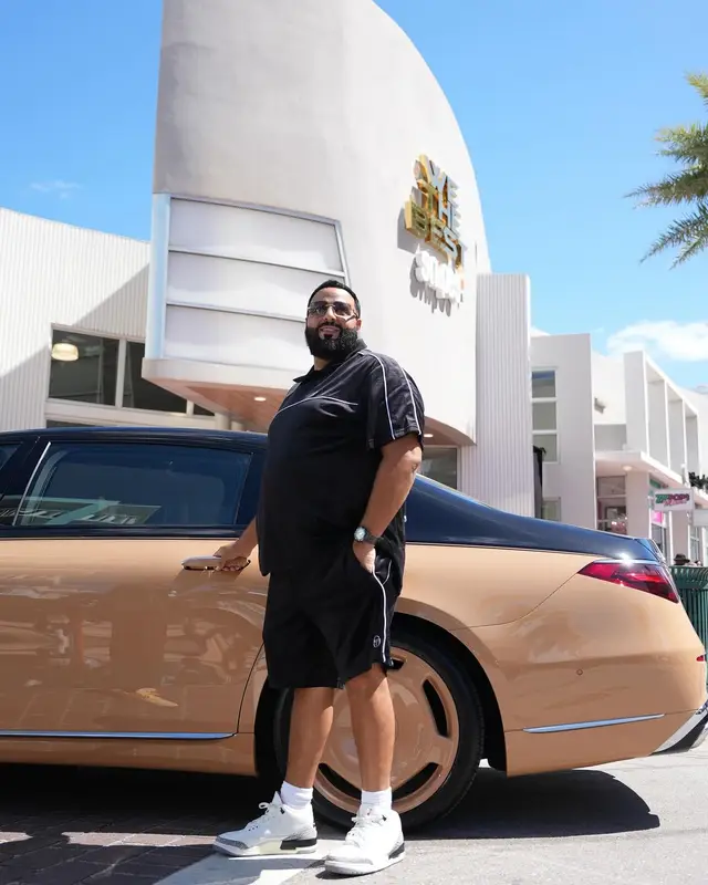 DJ Khaled outfit in Sergio Tacchini and Jordan, 2024