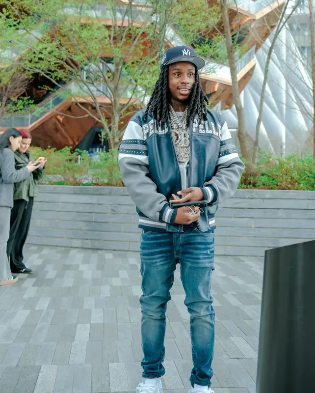 Polo G outfit in Amiri, Nike, and New Era, 2024