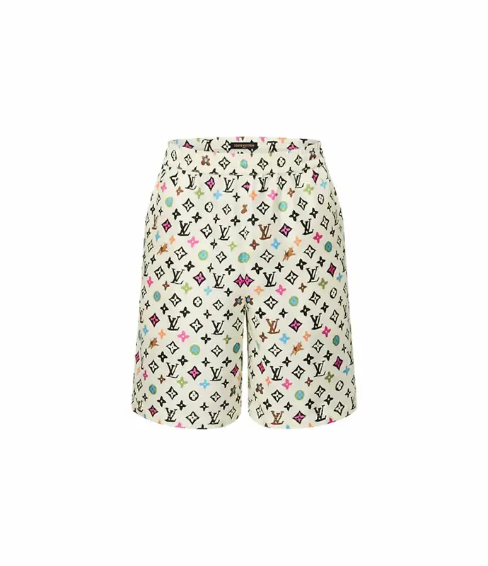 Louis Vuitton Monogram Printed Silk Shorts $1590